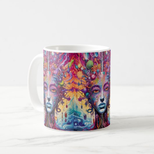 Psychedelische Neurowissenschaften Kaffeetasse (Vorderseite Links)