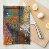 Psychedelische NYC: Brooklyn Bridge #1 Handtuch (Viertel Falte)