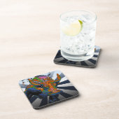 Psychedelische NYC: Das Bull der Wall Street Untersetzer (Rechte Seite)