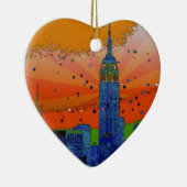 Psychedelische NYC: Empire State Gebäude #3 Keramikornament (Rechts)