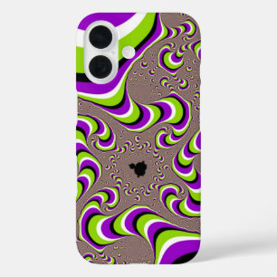 Psychedelische optische Täuschung iPhone 16 Hülle
