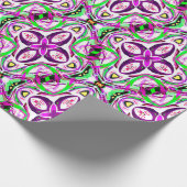Psychedelische Orchideen und Herzen... Geschenkpapier (Ecke)