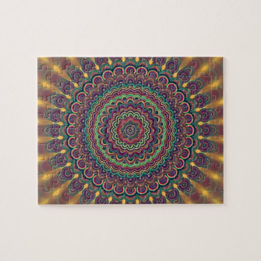 Psychedelische ovale Mandala Puzzle (Horizontal)