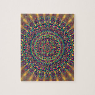 Psychedelische ovale Mandala Puzzle
