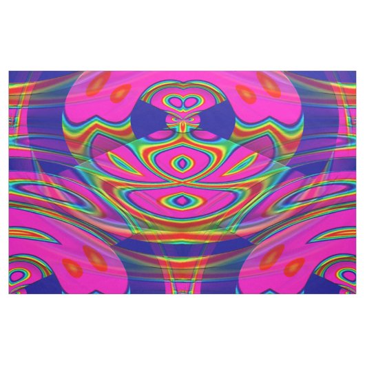 Psychedelische Owls...... Stoff (Fat Quarter (45,7 x 55,9 cm))