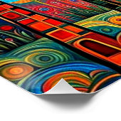 Psychedelische Palmen 3 Poster (Ecke)