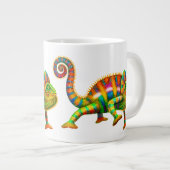Psychedelische Panther Chameleon Jumbo-Tasse (Vorderseite Rechts)
