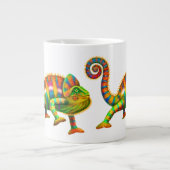 Psychedelische Panther Chameleon Jumbo-Tasse (Vorderseite)