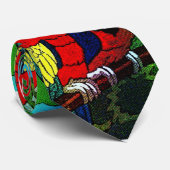 Psychedelische Papageien-Krawatte Krawatte (Gerollt)