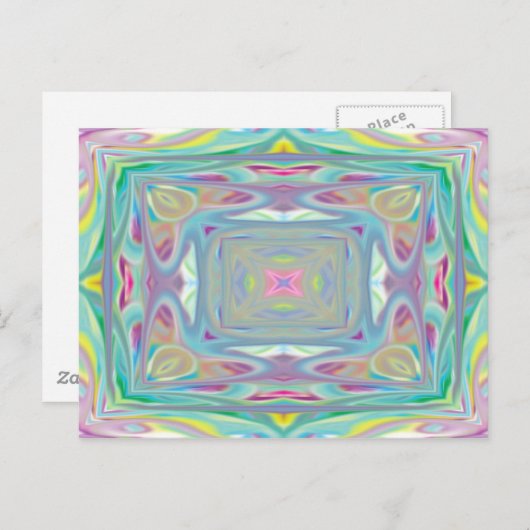Psychedelische Pastelkarte Postkarte (Vorne/Hinten)