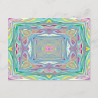 Psychedelische Pastelkarte Postkarte