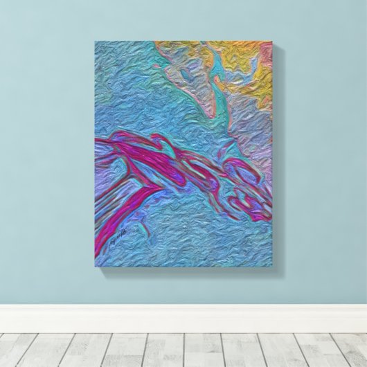 Psychedelische Paths Leinwanddruck (Insitu (Holzboden))