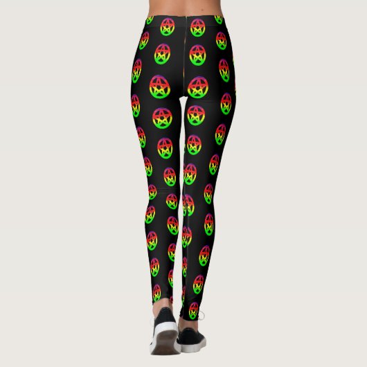 Psychedelische Pentagramm Leggings (Rückseite)