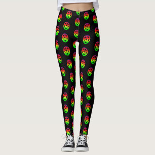 Psychedelische Pentagramm Leggings