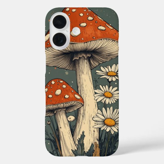 Psychedelische Pilze-Handy-Fall Case-Mate iPhone Hülle (Rückseite)