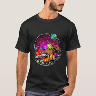 Psychedelische Pilze Wald Pilze Frosch Pilze T-Shirt