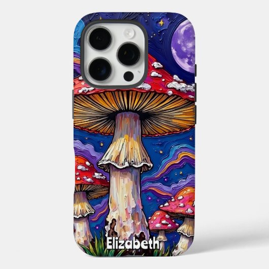 "Psychedelische Pilznacht Case-Mate iPhone Hülle (Rückseite)