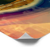 Psychedelische Plattenspieler-Kunst Poster (Ecke)