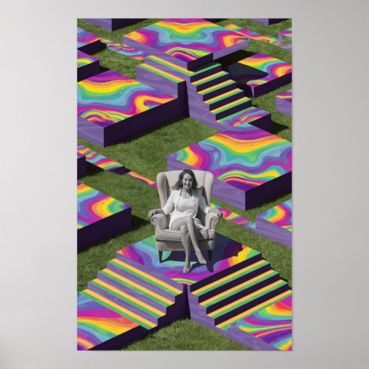 Psychedelische Posterfrau Poster (Vorne)