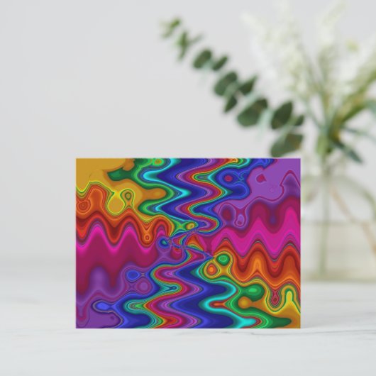 Psychedelische Postkarte (Stehend Vorderseite)