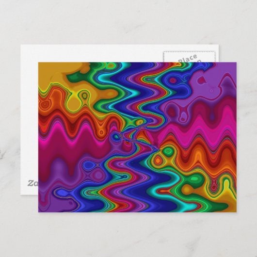 Psychedelische Postkarte (Vorne/Hinten)