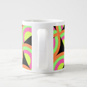 Psychedelische Quadrate Jumbo-Tasse (Rückseite)