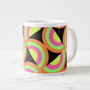 Psychedelische Quadrate Jumbo-Tasse