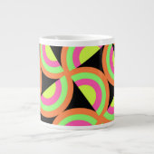Psychedelische Quadrate Jumbo-Tasse (Vorderseite)