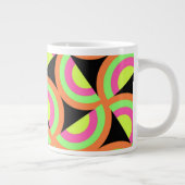Psychedelische Quadrate Jumbo-Tasse (Rechts)