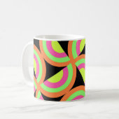 Psychedelische Quadrate Kaffeetasse (Vorderseite Links)