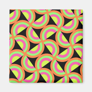 Psychedelische Quadrate Magnet