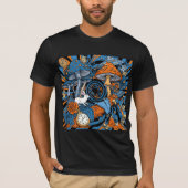 Psychedelische Rabbit Hole Trip: Surreal Mushroom T-Shirt (Vorderseite)