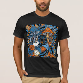 Psychedelische Rabbit Hole Trip: Surreal Mushroom T-Shirt