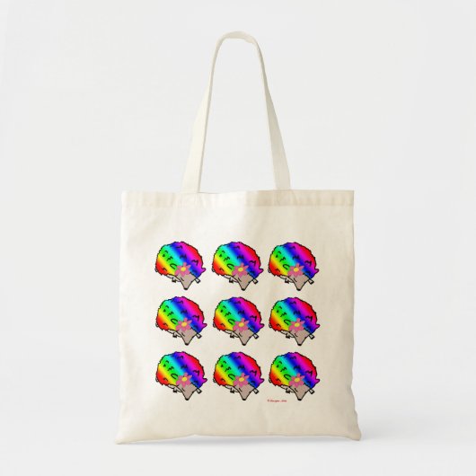 Psychedelische Rainbow Igel Leinwand Shopping Bag Tragetasche (Vorne)