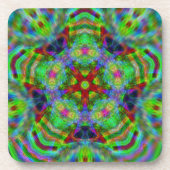 Psychedelische Rainbow Kaleidoskop-Untersetzer Getränkeuntersetzer (Vorderseite)