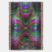 Psychedelische Rainbow-Liebe Heart Woven Throw Bla Decke (Vorderseite Vertikal)