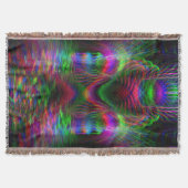 Psychedelische Rainbow-Liebe Heart Woven Throw Bla Decke (Vorderseite)