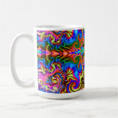 Psychedelische Rainbow Neon Super-Trippy Coffee Ta Kaffeetasse (Links)