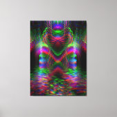 Psychedelische Regenbogen-Liebe Herz-Wrapped Canva Leinwanddruck (Vorderseite)