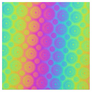 Psychedelische Regenbogen-Medaillons Stoff