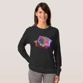 Psychedelische Regenbogen-Rose T-Shirt (Vorne ganz)