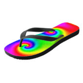 Psychedelische Regenbogen-Spirale der Transformati Badesandalen (Schrägansicht)