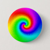 Psychedelische Regenbogen-Spirale der Transformati Button (Vorderseite)