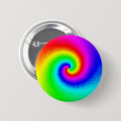 Psychedelische Regenbogen-Spirale der Transformati Button (Vorne & Hinten)