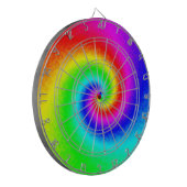 Psychedelische Regenbogen-Spirale der Transformati Dartscheibe (Vorderseite Links)
