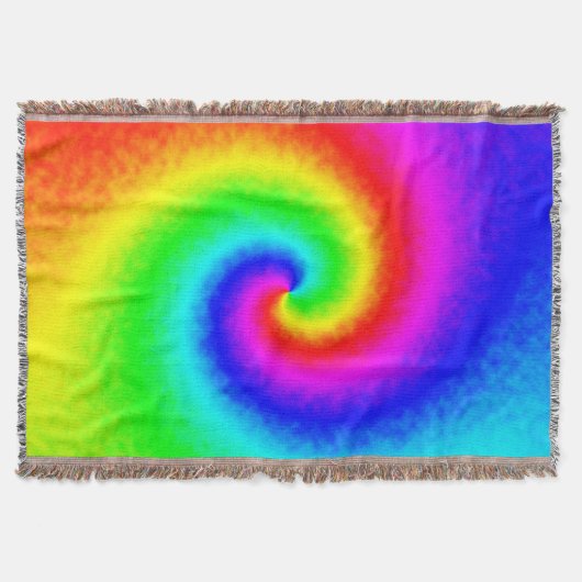 Psychedelische Regenbogen-Spirale der Transformati Decke (Vorderseite)