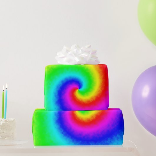 Psychedelische Regenbogen-Spirale der Transformati Geschenkpapier (Partygeschenke)