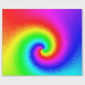 Psychedelische Regenbogen-Spirale der Transformati Geschenkpapier (Flach)