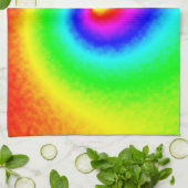 Psychedelische Regenbogen-Spirale der Transformati Geschirrtuch (Gefaltet)