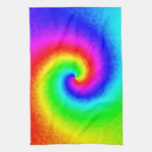 Psychedelische Regenbogen-Spirale der Transformati Geschirrtuch (Vertikal)
